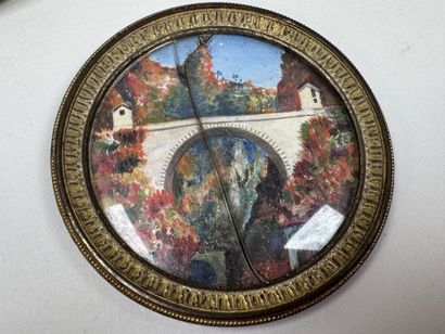 École, XXe.
Paysages.
Quatre petites peintures...