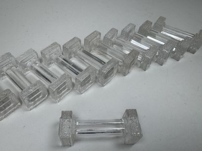 Set of 12 knife rests made of molded and...