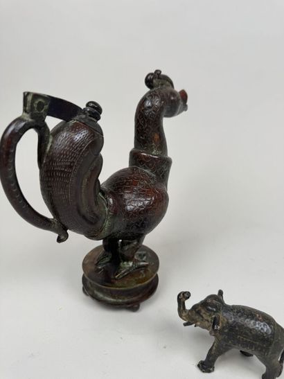 INDOCHINA, 20th century.
Stylized animal.
Patinated...