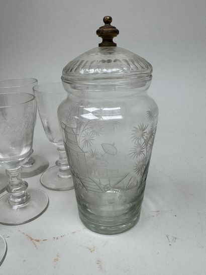 Set includes:
- A large crystal tumbler engraved...