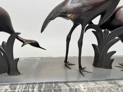 School, circa 1900.
Ibis or cranes.
Large,...