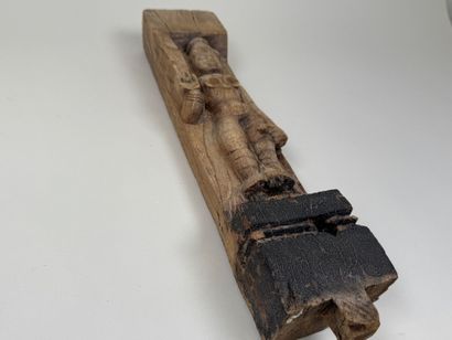 ASIE, XXe.
Élément en bois sculpté.
44 x...