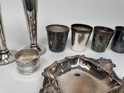 CHRISTOFLE and others.
Set of 6 silver-plated...