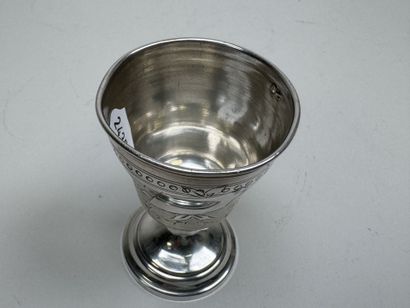 Coquetier en argent 950/1000, poinçon Minerve.
Poids...