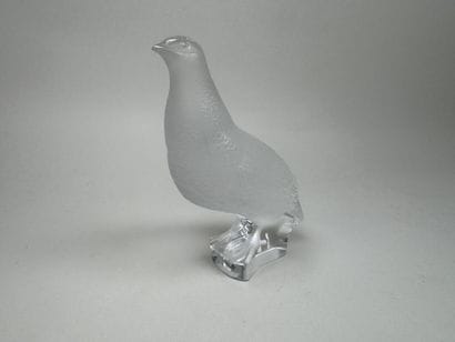 LALIQUE France.
Partridge.
Molded, pressed,...