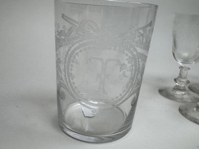 Set includes:
- A large crystal tumbler engraved...