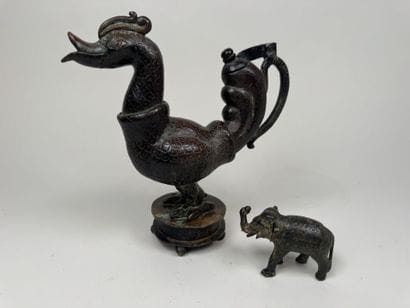 INDOCHINA, 20th century.
Stylized animal.
Patinated...