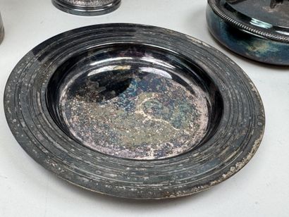 Silver plated set including:
- a small rectangular...