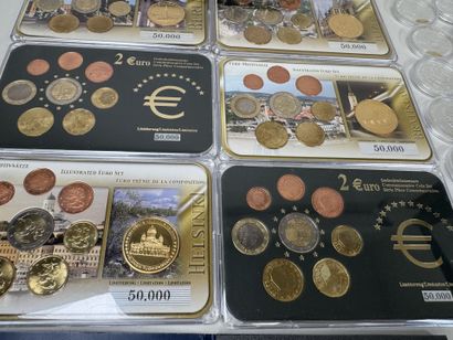 7 coffrets numismatique de pièces en Euro...