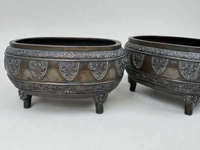 JAPAN - MEIJI period (1868 - 1912). 
Pair...