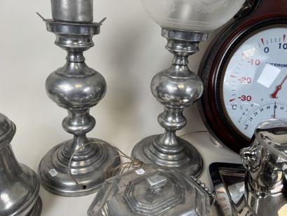 Lot of various pewter and stainless steel...
