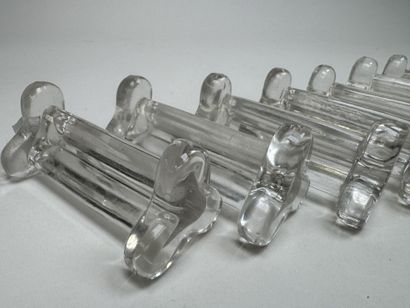 Set of 12 knife holders made of molded and...