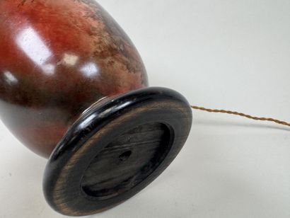 Polychrome and gold porcelain vase decorated...