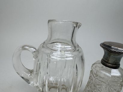 Lot en cristal et argent 950/1000, poinçon...
