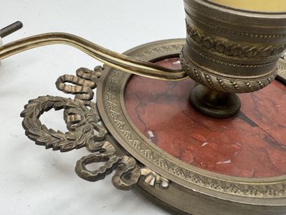 Small candlestick made of chiseled bronze...
