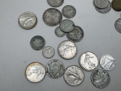 Lot de monnaie en argent comprenant notamment...