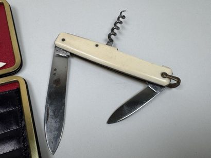Set includes:
- LE TANNEUR.
Synthetic ivory-colored...