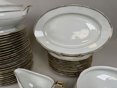 Sologne Porcelain - LAMOTTE.
White and gold...