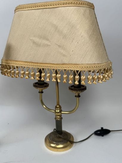 Pair of 5-light brass candlesticks.
38 x...