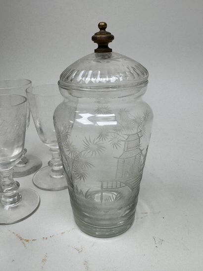 Set includes:
- A large crystal tumbler engraved...