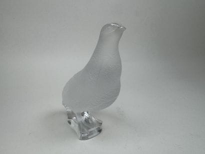 LALIQUE France.
Partridge.
Molded, pressed,...
