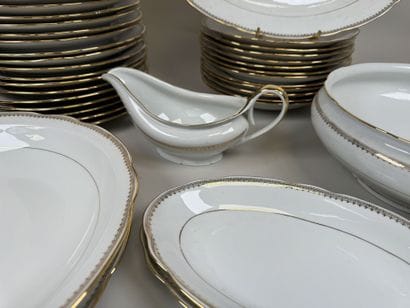 Sologne Porcelain - LAMOTTE.
White and gold...