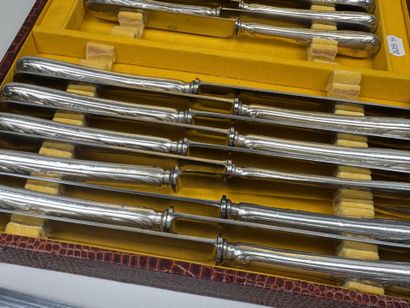 Set of 12 table knives and 12 dessert knives...