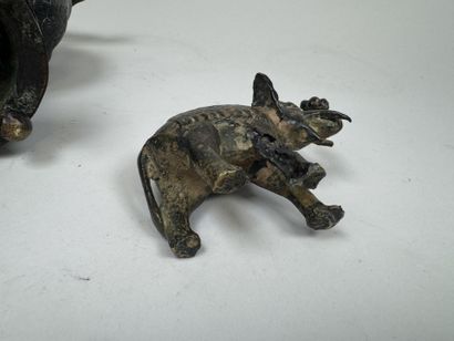 INDOCHINA, 20th century.
Stylized animal.
Patinated...