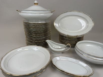Sologne Porcelain - LAMOTTE.
White and gold...