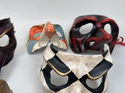 VENICE, 20th century.
Collection of 8 masks...