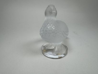LALIQUE.
Duck.
Molded, pressed, and satin-finished...
