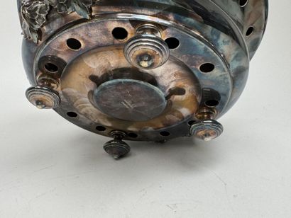 CHRISTOFLE.
Circular silver plated metal...