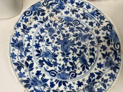Lot en faïence polychrome comprenant :
-...