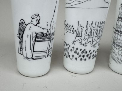 ORWAL
Série de 5 verres à orangeade en verre...