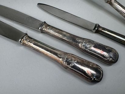Orfèvrerie PERRIN à Paris.
Série de 12 couteaux...