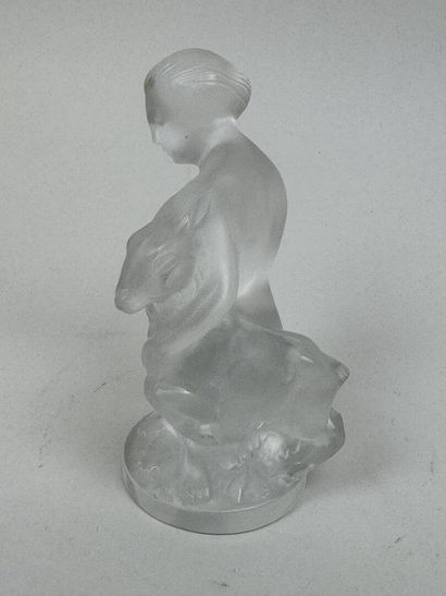 LALIQUE, France.
Woman with a Goat.
Molded...