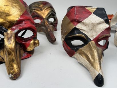 VENICE, 20th century.
Collection of 8 masks...