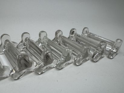Set of 12 knife holders made of molded and...