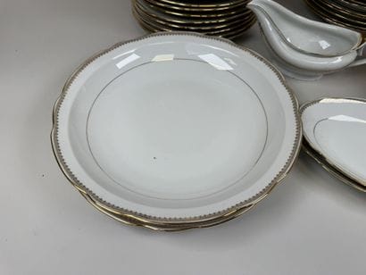 Sologne Porcelain - LAMOTTE.
White and gold...
