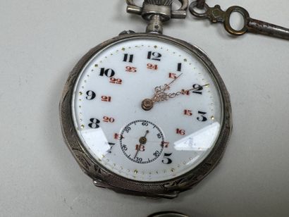 Three pocket watches and one wristwatch made...