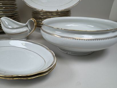 Sologne Porcelain - LAMOTTE.
White and gold...