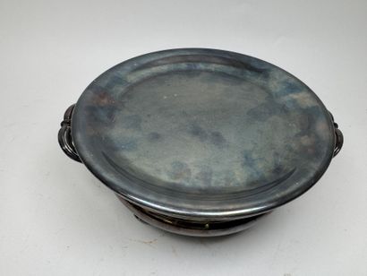 CHRISTOFLE.
Circular silver plated metal...