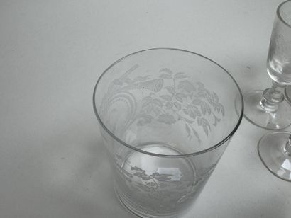 Set includes:
- A large crystal tumbler engraved...