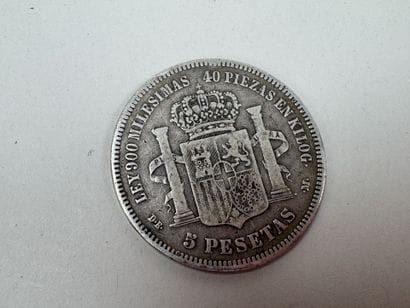 Pièce de 5 pesas 1871 Amadeo 1er.