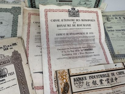 Large collections of stocks and bonds.
1920s–1930s.
(minor...