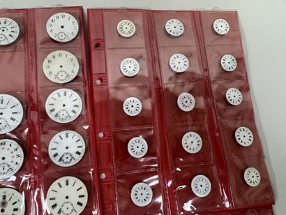 A collection of 75 enameled pocket watch...
