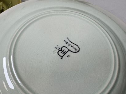 H.B. & Cie.
Choisy-le-Roi.
Set of 11 earthenware...