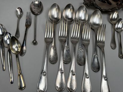 CHRISTOFLE and others.
Set of 6 silver-plated...