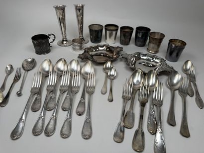 CHRISTOFLE and others.
Set of 6 silver-plated...