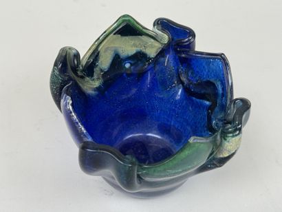 PINEAU, XXe.
Coupelle vide-poche en verre...